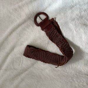 Aerie leather woven belt